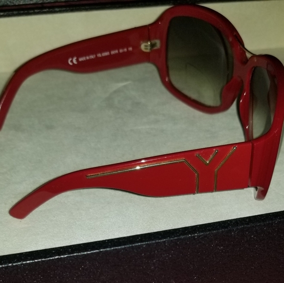 Yves Saint Laurent Accessories - Red Designer Sunglasses